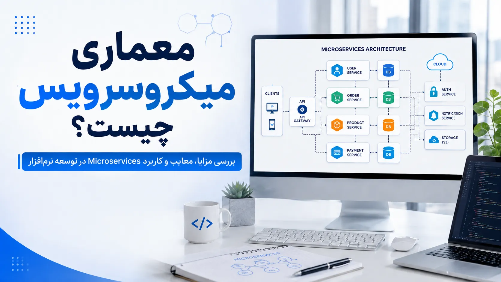 معماری میکروسرویس چیست؟ بررسی مزایا، معایب و کاربرد Microservices در توسعه نرم‌افزار